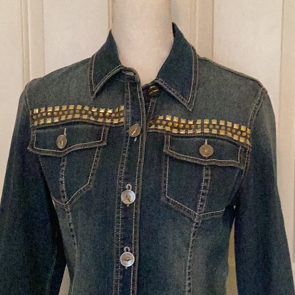 V Cristina Vintage Embellished Jean Jacket - Picture 3 of 11